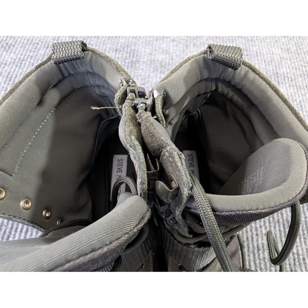 Steve Madden Nayra Combat Platform Ankle Boots Womens 7.5 Green Camo Streetwear - Picture 6 of 9